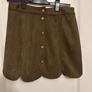 Suede skirt